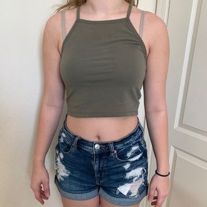 green halter top